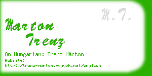 marton trenz business card